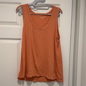 LOFT Women's Vibrant Orange Tank Top